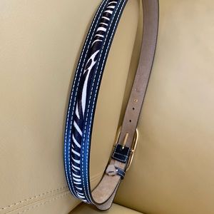 Oscar de la Renta zebra belt